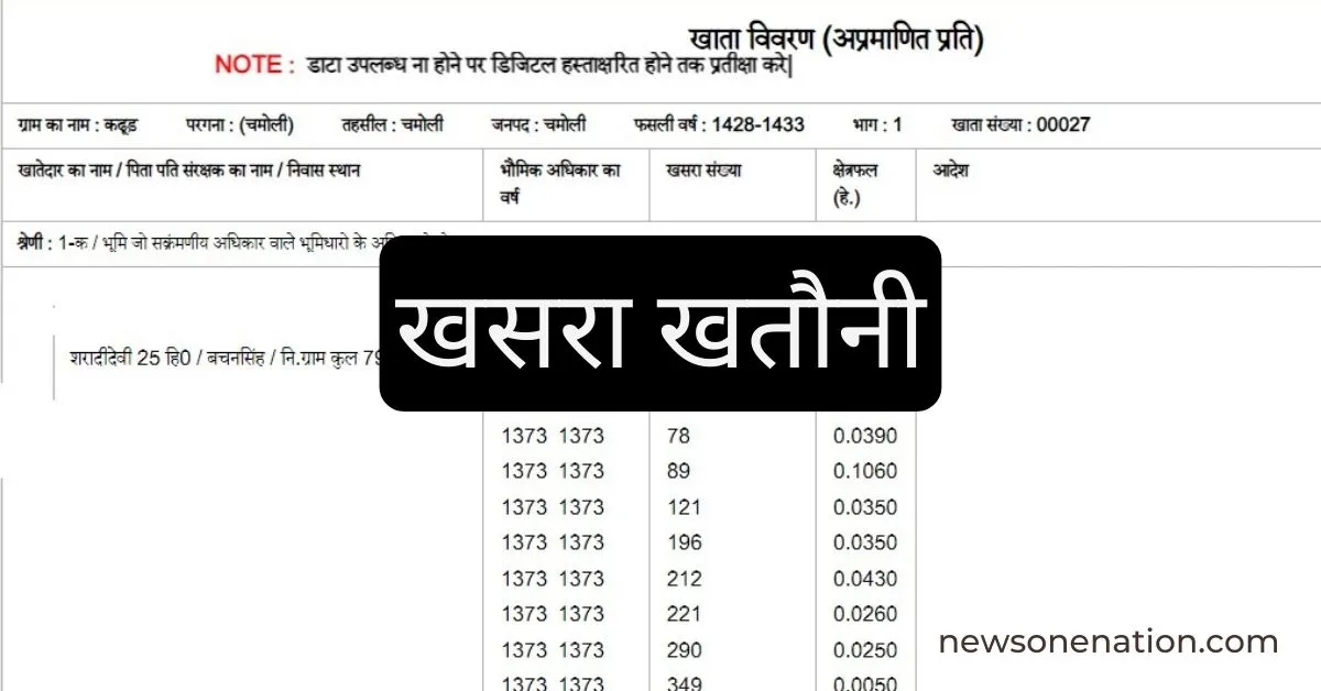 भूलेख उत्तराखंड ऑनलाइन खतौनी चेक करें (Bhulekh Uttarakhand Online)