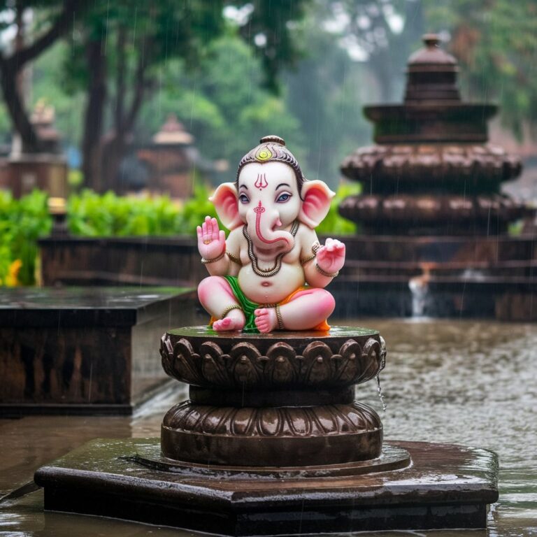 A Photo Of Lord Baby Ganesh Enjoying The Rain In A 9qyvnbksqfces8bg0j1vfg T1ysw28oscmagr8kot1prw