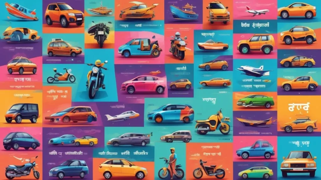 Vahanon Ke Naam Hindi Mein