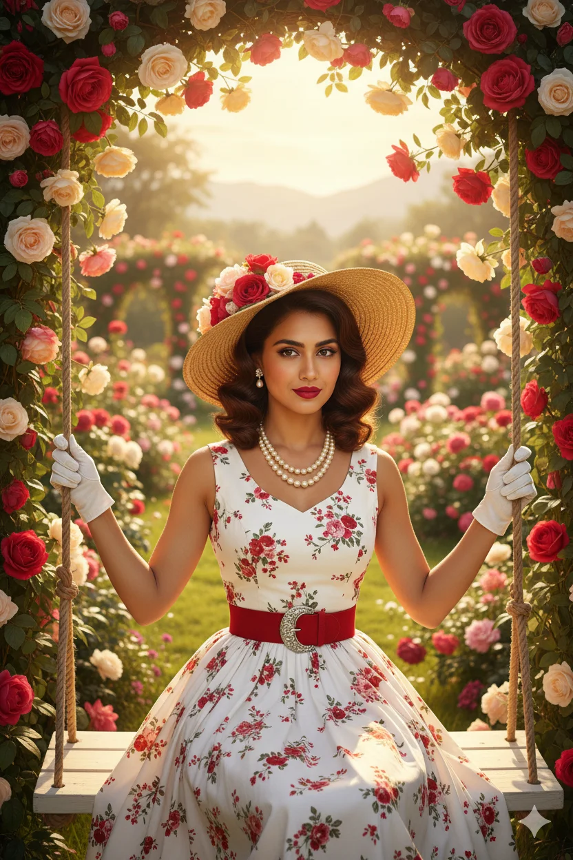 Retro Vintage Style Photo Editing Prompt for Women