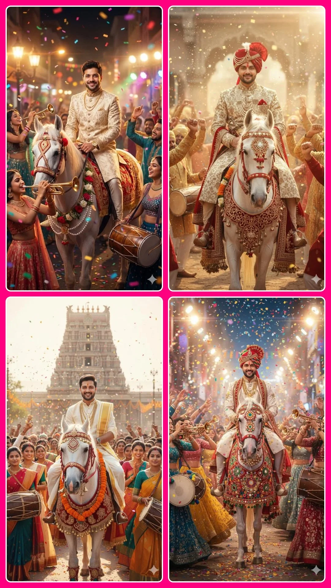 Try 5 Super Cinematic Barat Image Prompt – Modern – Traditional Mix