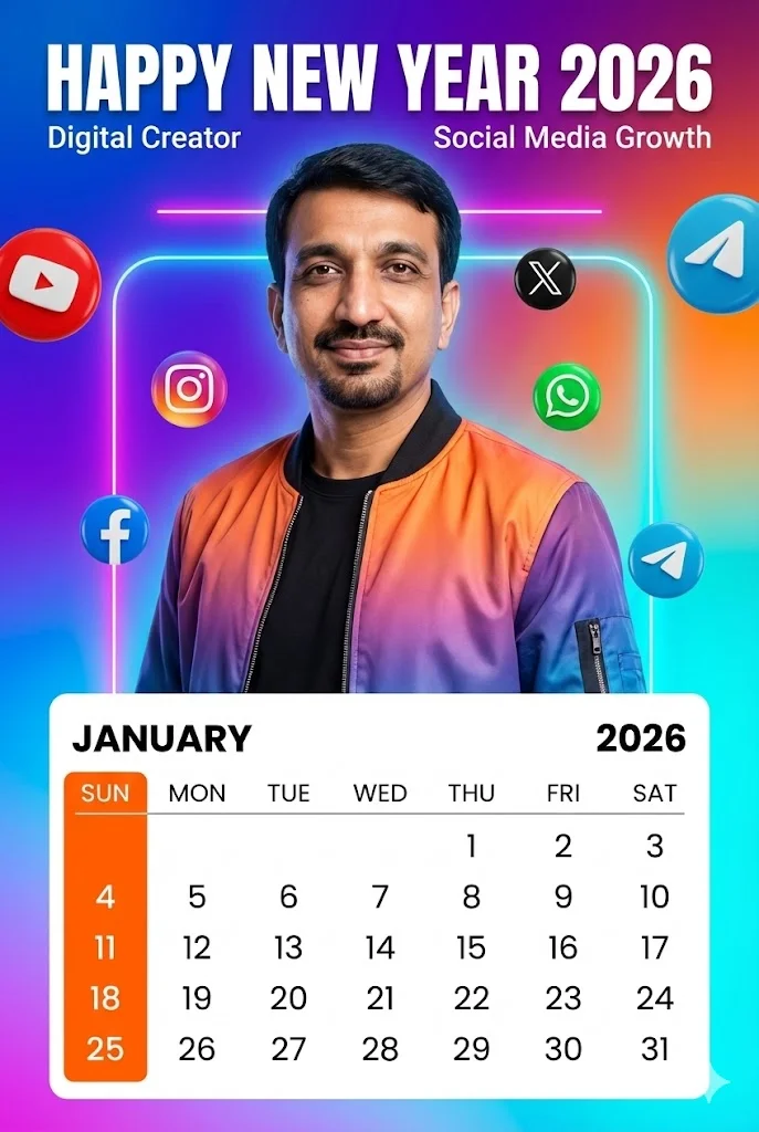 Happy New Year Calendar Photo Prompt for Men