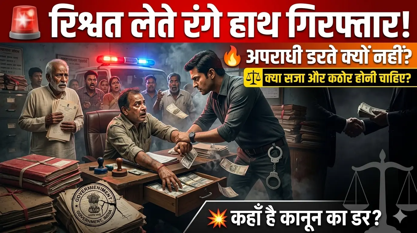 रिश्वत लेते पकड़ा गया सरकारी कर्मचारी! लेकिन सबसे बड़ा सवाल— आखिर अपराधी अपराध करने से डरते क्यों नहीं?